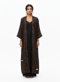 The Obsidian Ember Kimono Abaya